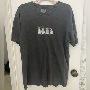 Comfort Colors Dark Gray Ghost Dog Tee